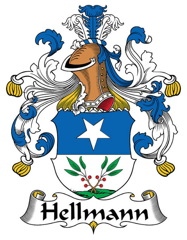 Hellmann Poster featuring the digital art Hellmann Coat of Arms German by Heraldry