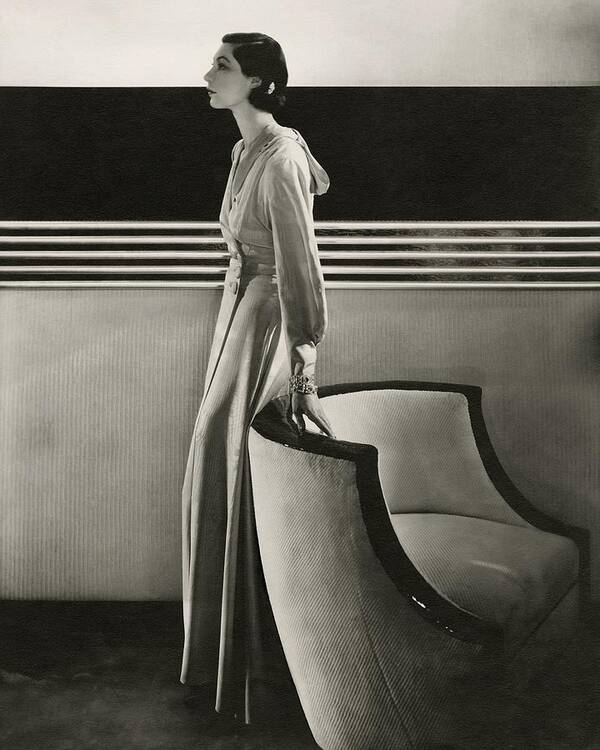 Fashion Poster featuring the photograph Ilka Chase Wearing Black Starr And Frost-gorham by Edward Steichen