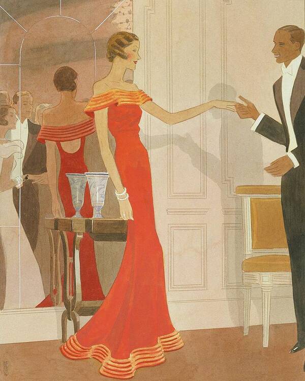 Fashion Poster featuring the digital art Illustration Of A Woman At A Debutante Ball by Eduardo Garcia Benito