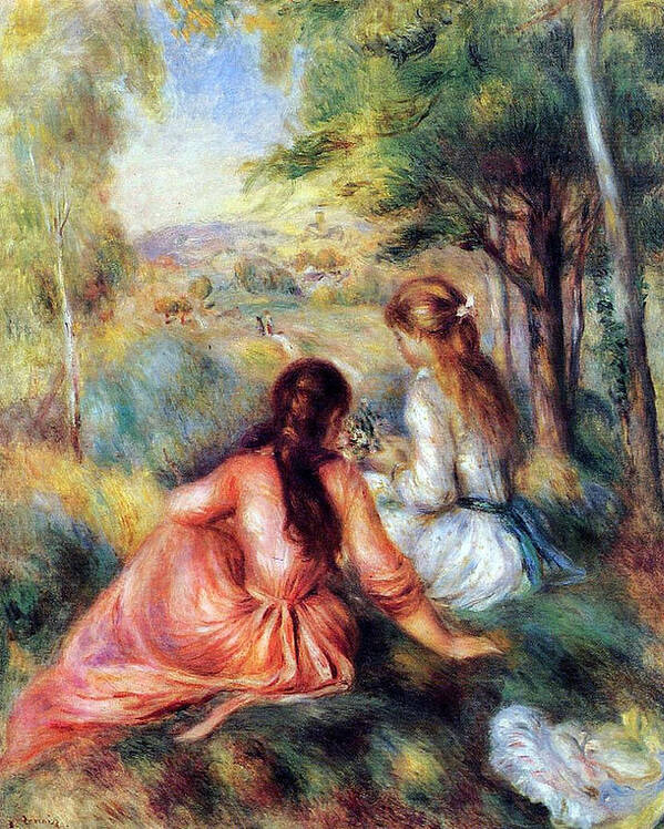 Renoir Poster featuring the painting In The Meadow by Pam Neilands