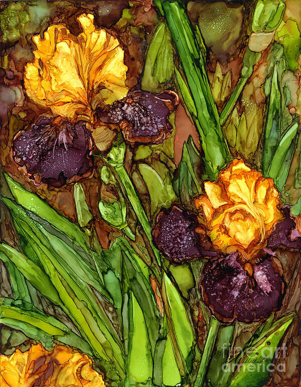 Iris Poster featuring the painting Iris by Vicki Baun Barry