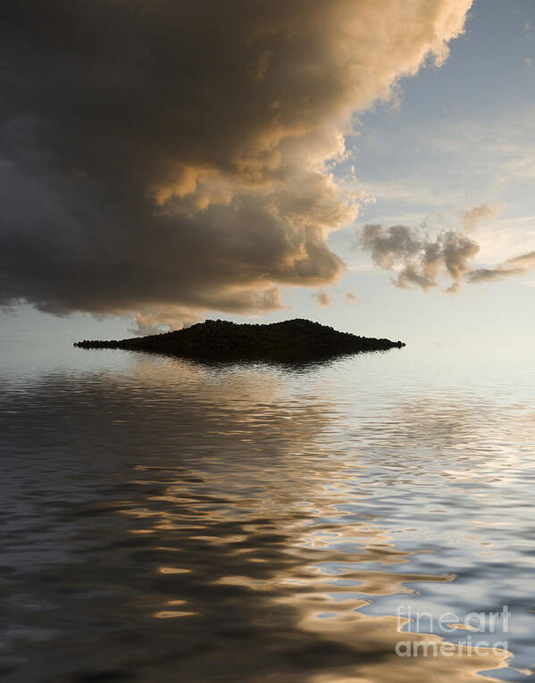 Water Poster featuring the photograph Island by Jerry McElroy