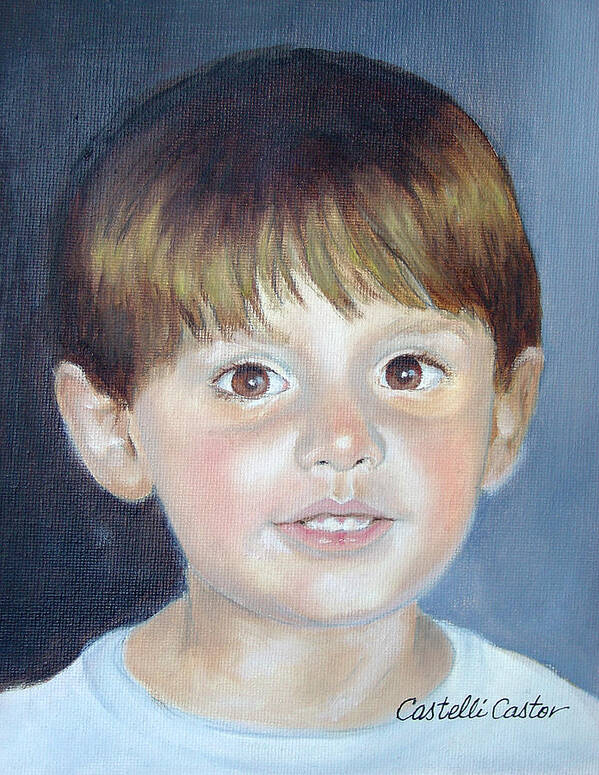 Toddler Poster featuring the painting John Albert McCann by JoAnne Castelli-Castor