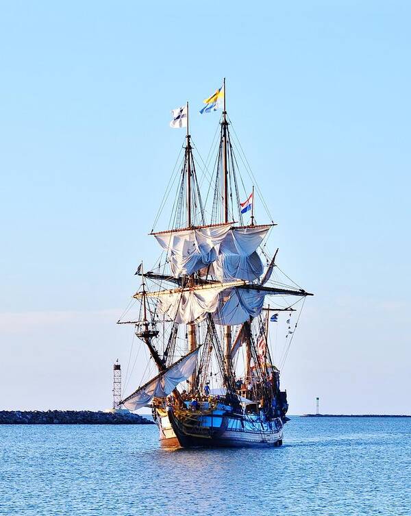 Boat Poster featuring the photograph Kalmar Nyckel Tall Ship by Kim Bemis