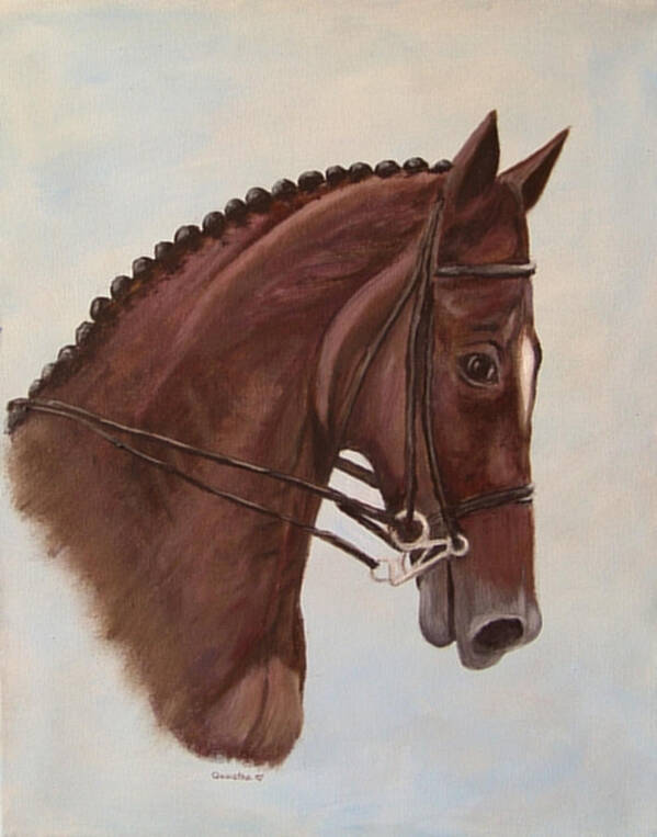 Horse Poster featuring the painting Kingd'Azur by Quwatha Valentine