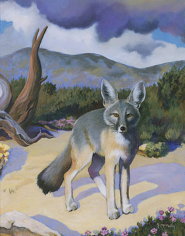 Fox Poster featuring the painting Kit Fox by Susan McNally