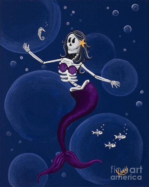 Mermaid Poster featuring the painting La Muerta del Mar / The Dead Of The Sea by Kerri Sewolt