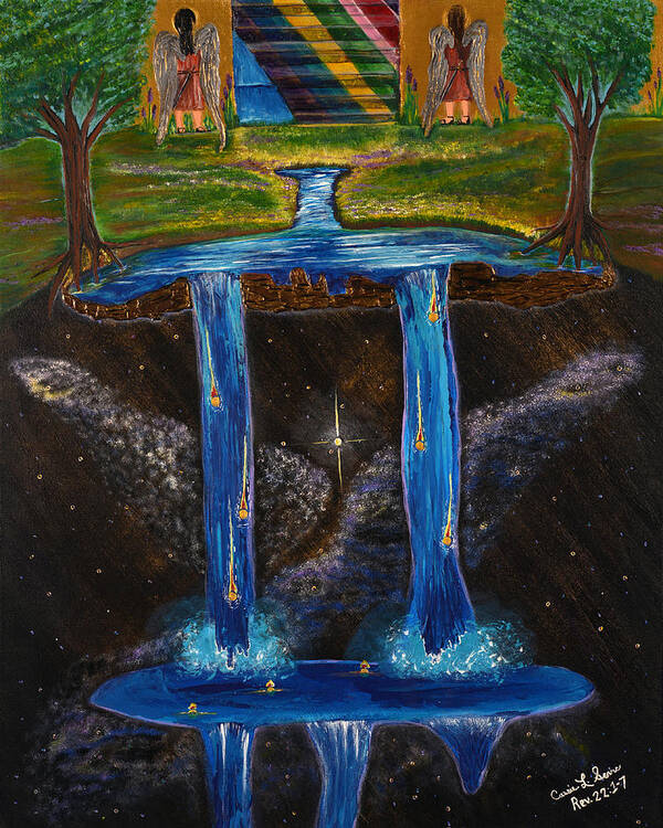 Art-by-cassie Sears Poster featuring the painting Living Water by Cassie Sears