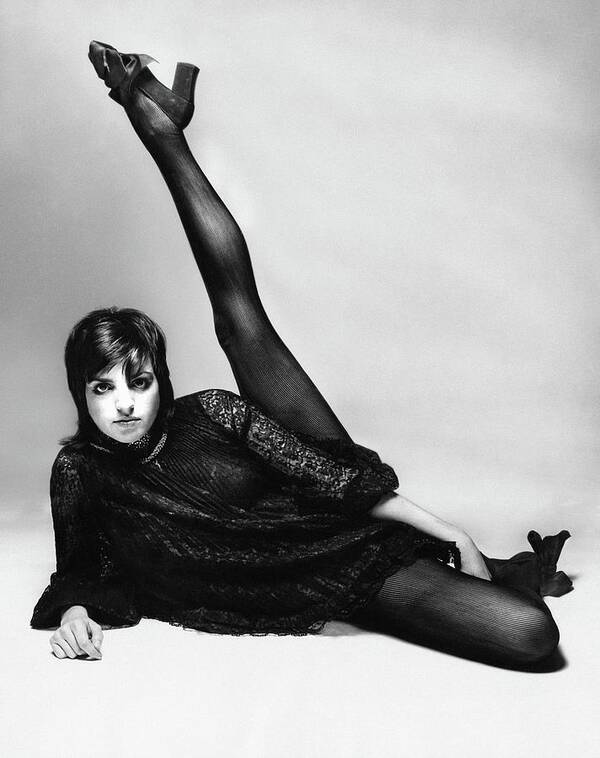 Actress Poster featuring the photograph Liza Minnelli With Her Leg Raised by Bert Stern