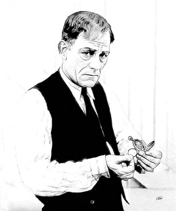 Celebrity Poster featuring the drawing Lon Chaney Sr 002 by Dean Wittle