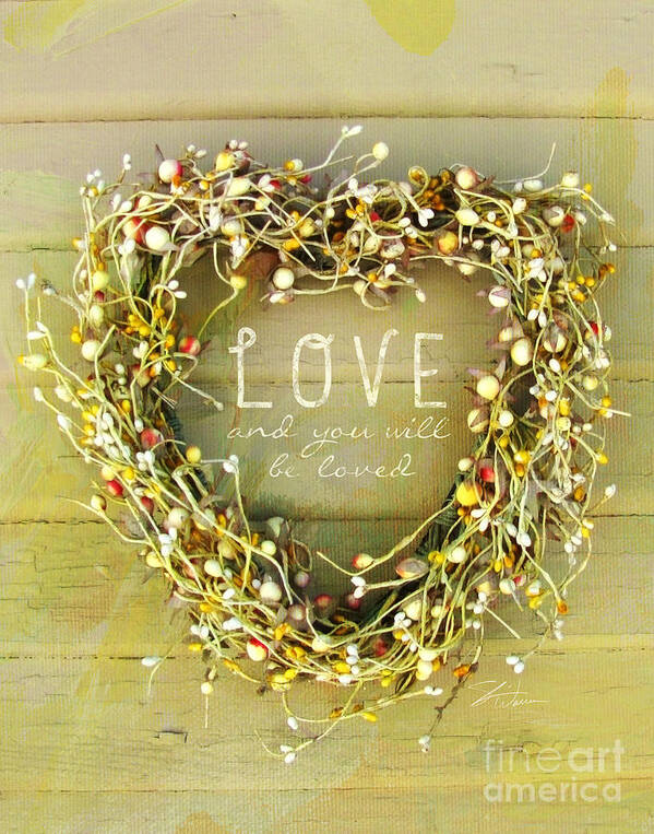 Love Poster featuring the photograph Love Heart Wreath by Shari Warren