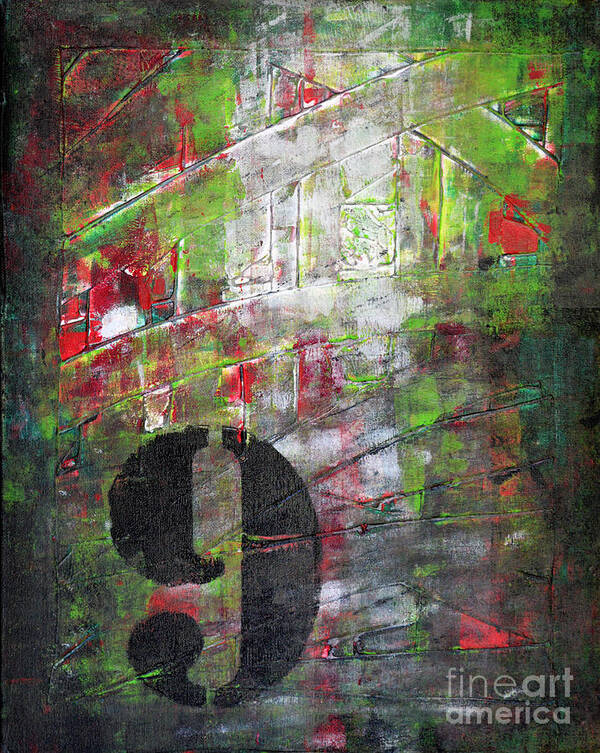 Abstract Painting Paintings Poster featuring the painting Lucky Number 9 by Belinda Capol