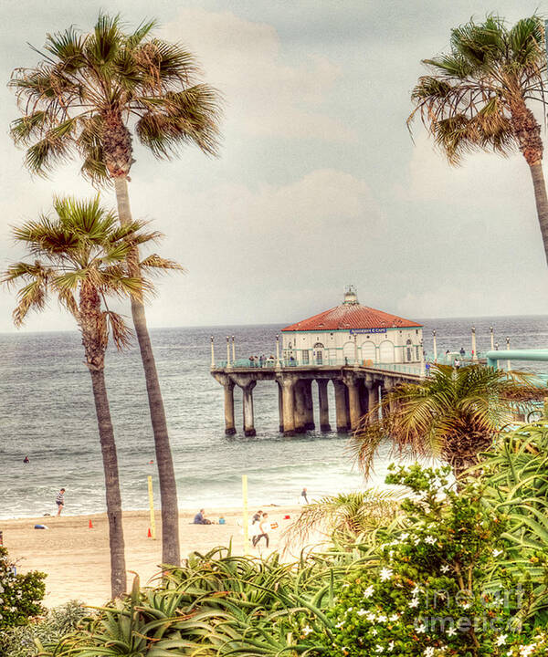 Manhatten Beach Poster featuring the photograph Manhattan Beach Pier by Juli Scalzi