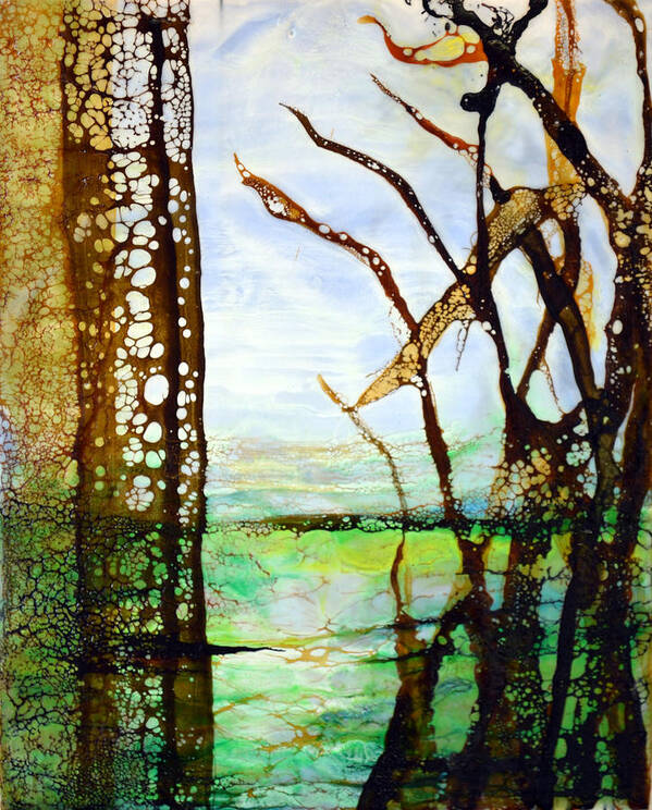 marsh Grass Study Poster featuring the painting Marsh Grass Study by Jennifer Creech