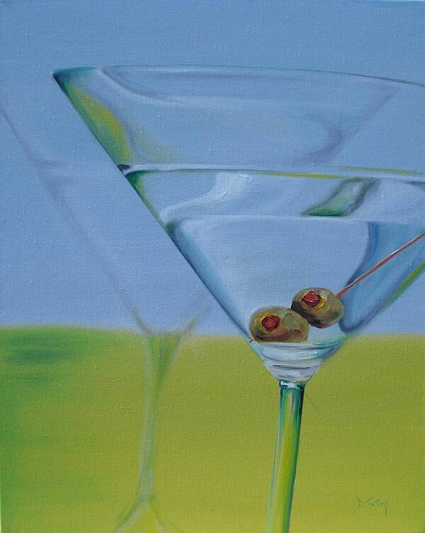 Martini Poster featuring the painting Martini Time by Donna Tuten