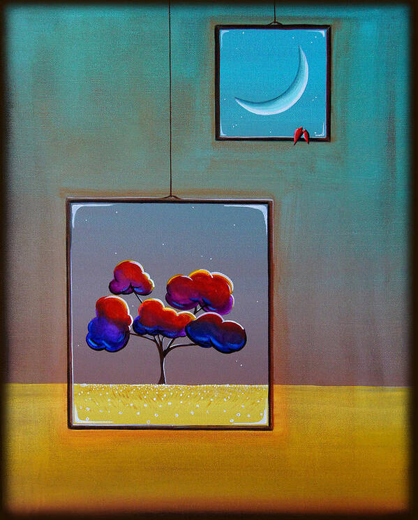 Tree Poster featuring the painting Moonlight by Cindy Thornton