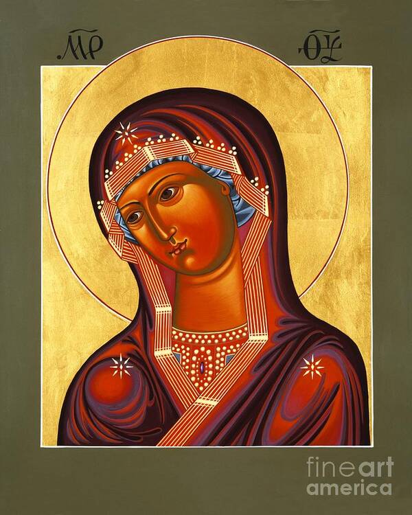 Mother Of God Similar To Fire Poster featuring the painting Mother of God Similar to Fire 007 by William Hart McNichols