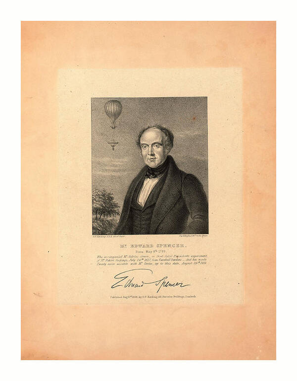Mr. Poster featuring the drawing Mr. Edward Spencer by Harding, George Perfect, (1780-1853), British