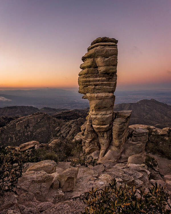 Landscape Poster featuring the photograph Mt. Lemmon Hoodoo by Chris Bordeleau