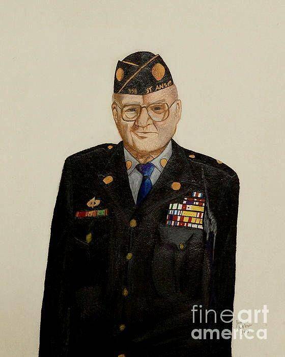 War Hero Poster featuring the drawing My Grandfather Galen Kittleson by Jon Kittleson