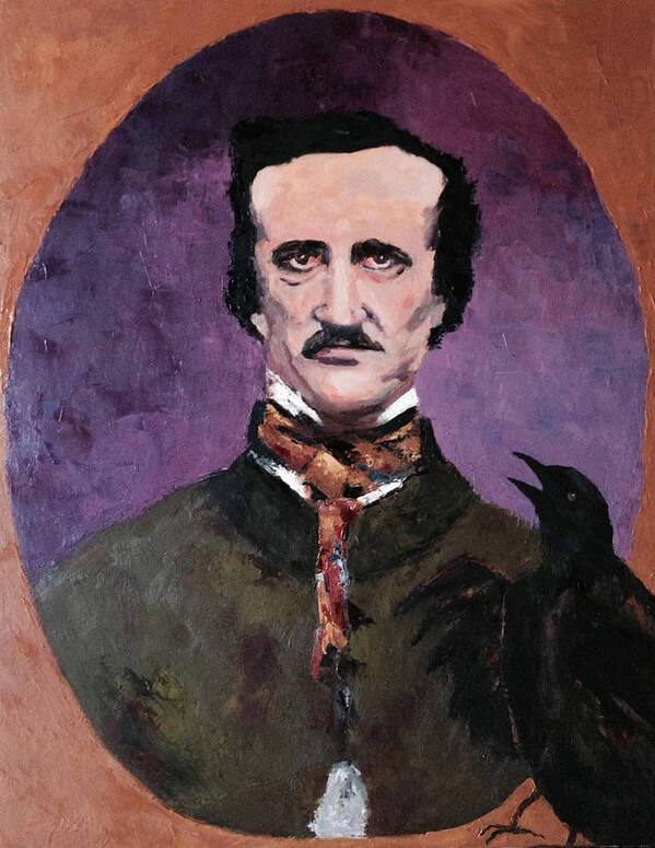 Edgar Allen Poe Poster featuring the painting Nevermore by Sylvia Miller