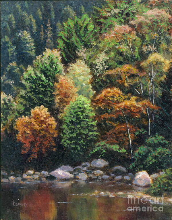 Landscape Poster featuring the painting New England Colors by Carl Downey