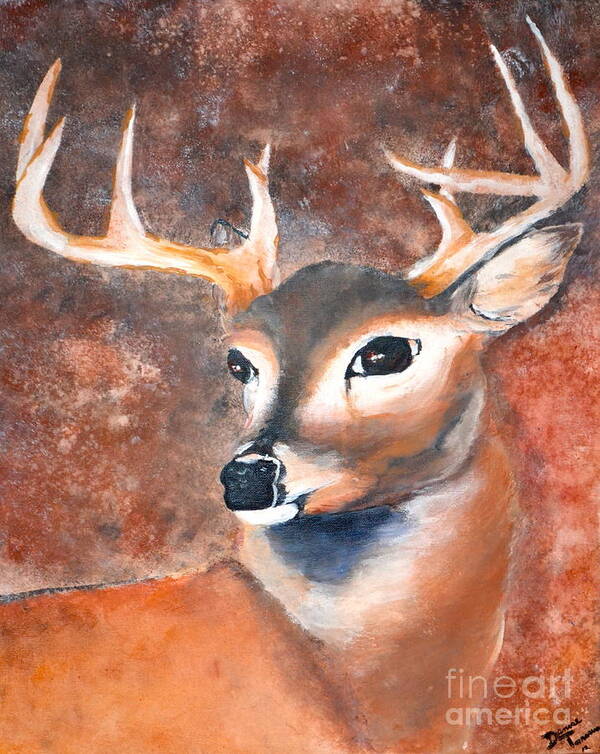 Deer Poster featuring the painting Oh Deer by Denise Tomasura