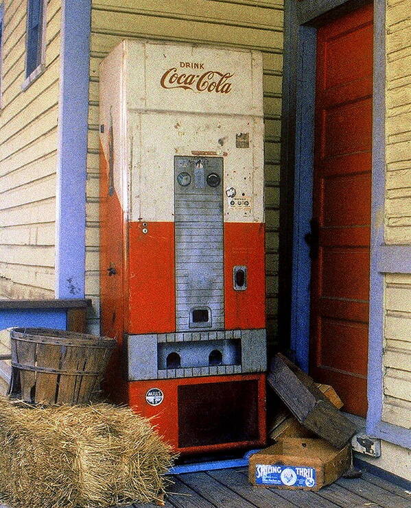 Fine Art Poster featuring the photograph Old Coke Machine by Rodney Lee Williams