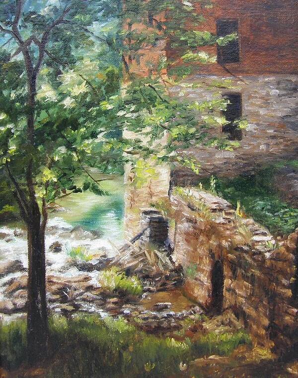 Water Poster featuring the painting Old Mill Stream I by Lori Brackett