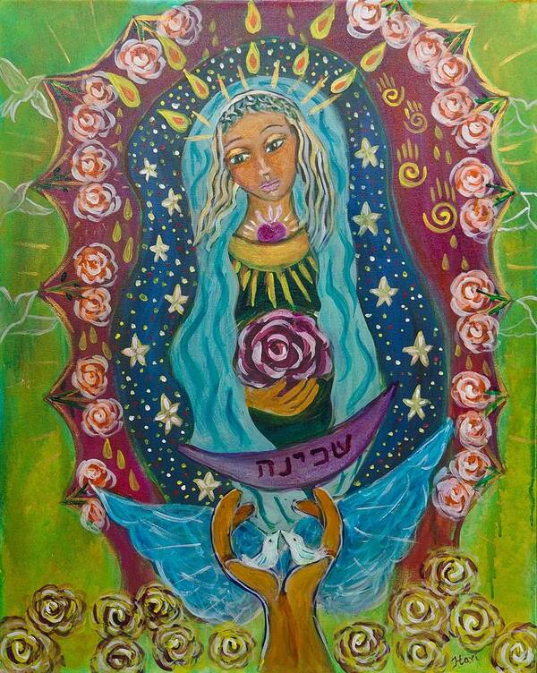 Sacred Feminine Poster featuring the painting Our Lady of Rebirth and Renewal by Havi Mandell