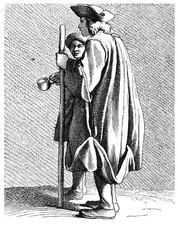 1740 Poster featuring the painting Paris Beggar, C1740 by Granger
