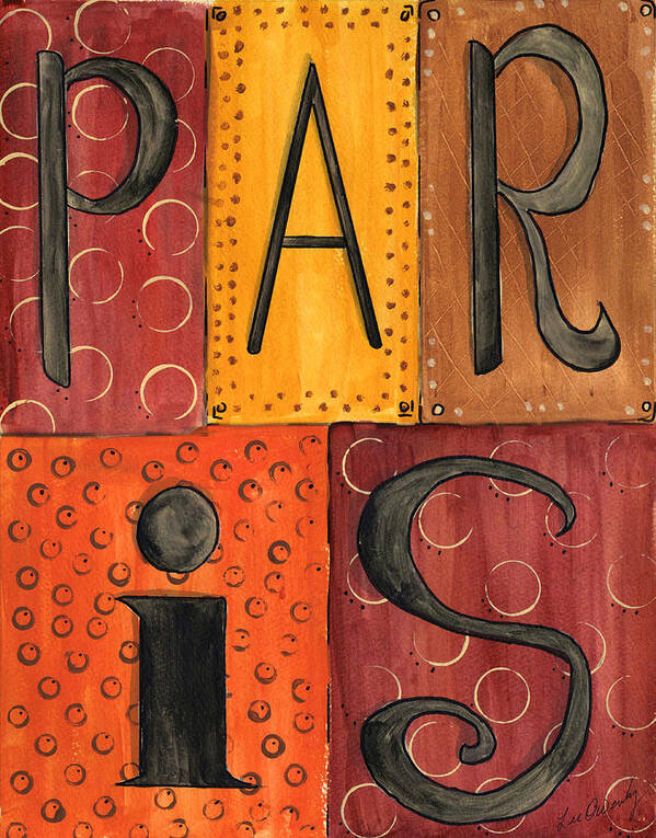Paris Poster featuring the painting Paris by Lee Owenby