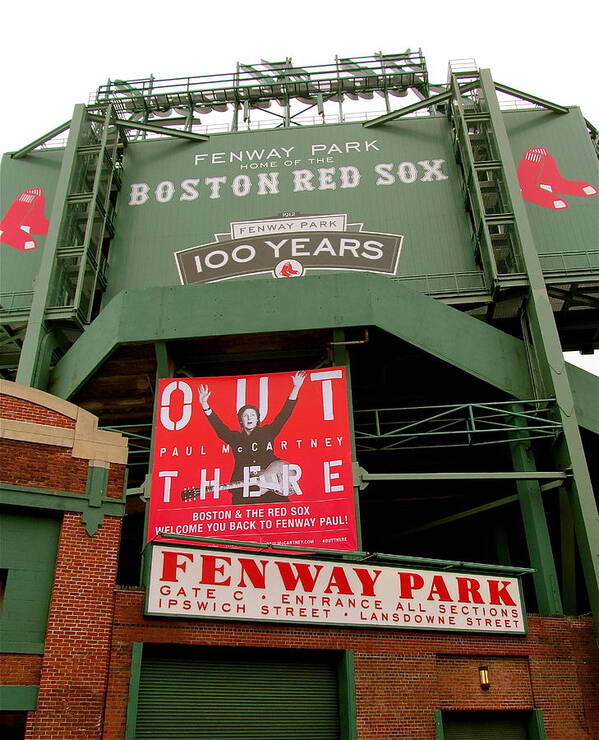 Fenway Park Poster featuring the painting Paul McCartney at Fenway Park by Melinda Saminski