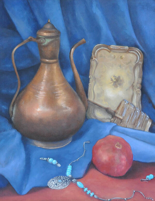 Still Life Poster featuring the painting Peculiar objects by Alla Parsons
