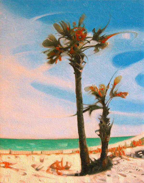 Pensacola Beach Poster featuring the painting Pensacola Beach by T S Carson