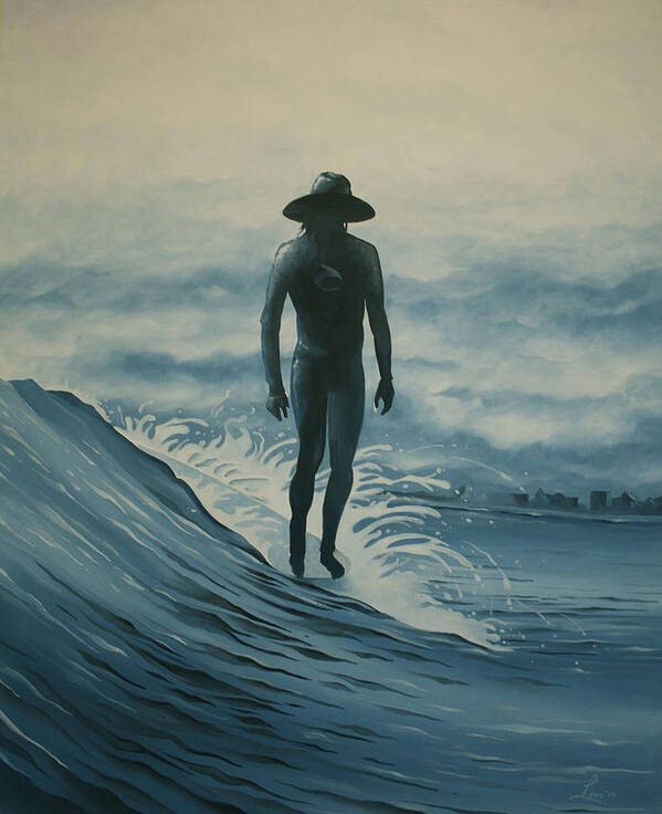 Surfing Poster featuring the painting Perched by William Love