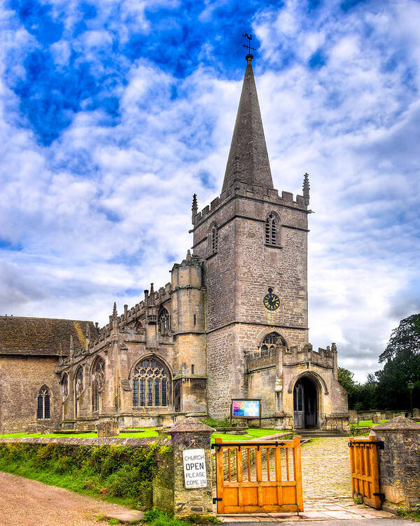 Lacock Poster featuring the photograph Picturesque Village Church in Lacock England by Mark Tisdale