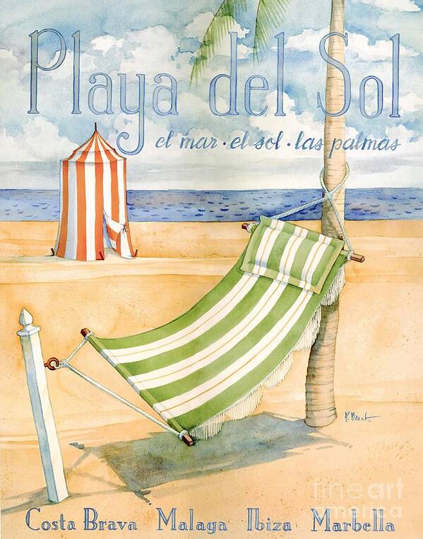 Beach Poster featuring the painting Playa del Sol by Paul Brent