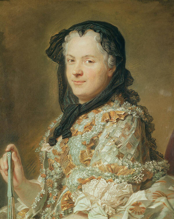 Half Length Poster featuring the photograph Portrait Of Maria Leszczynska, Queen Of France And Navarre, 1744-48 Pastel by Maurice Quentin de la Tour