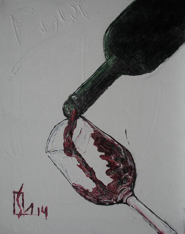 Wine Poster featuring the painting Pour by Lee Stockwell