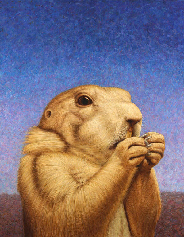 Prairie Dog Poster featuring the painting Prairie Dog by James W Johnson