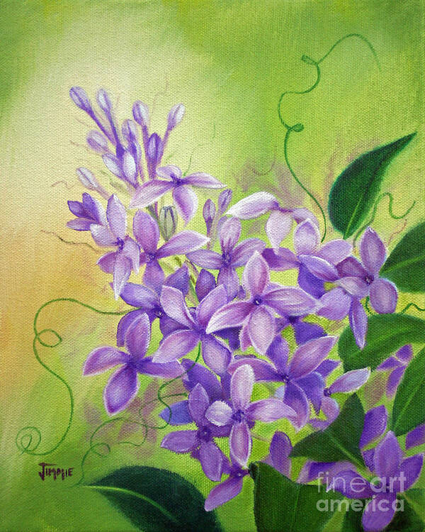 Lilacs Poster featuring the painting Purple Lilacs by Jimmie Bartlett