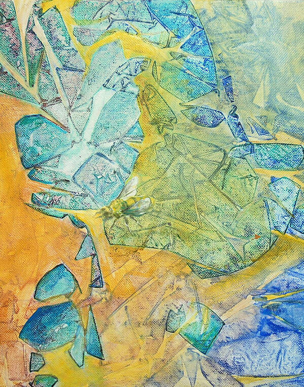 Abstract Poster featuring the painting Rainforest Sunlight - Cropped by Arlissa Vaughn
