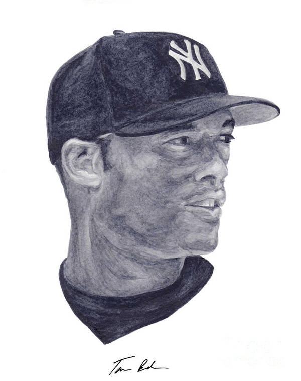 Mariano Rivera Poster featuring the painting Rivera by Tamir Barkan