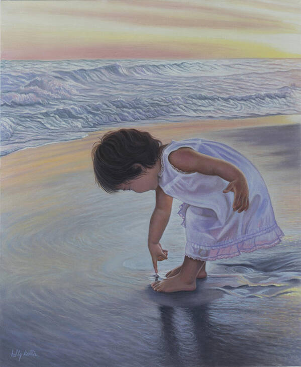 Seashore Poster featuring the painting Seeing the World Through New Eyes by Holly Kallie