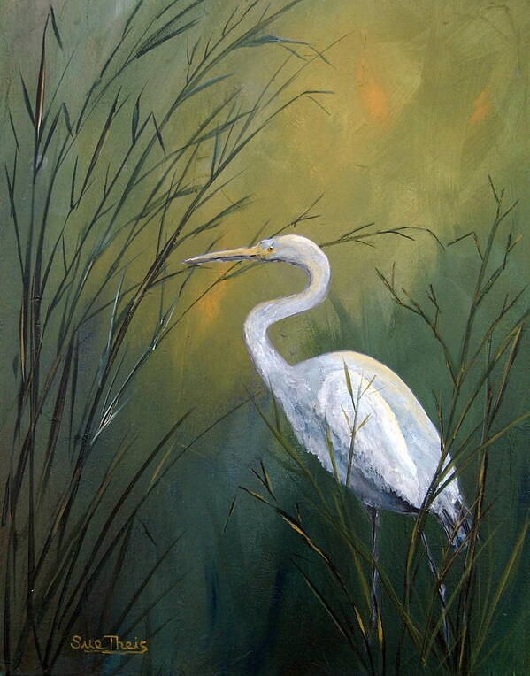 Louisiana Art Poster featuring the painting Serenity by Suzanne Theis