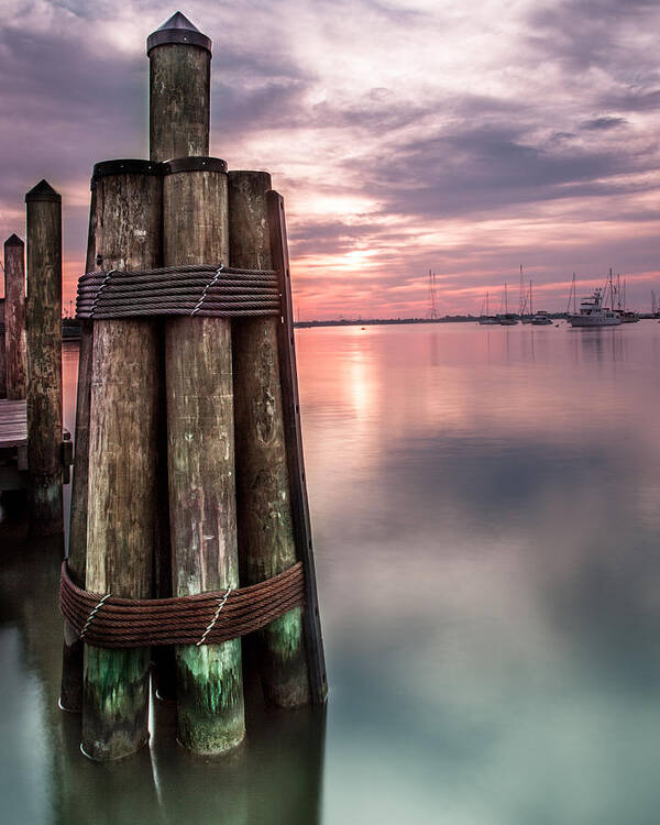 City Docks Poster featuring the photograph Silky Sunrise by Jennifer Casey