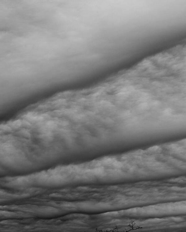 Clouds Poster featuring the photograph Sky Waves by David Pickett