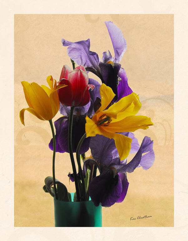 Flowers Poster featuring the digital art Spring Flowers by Kae Cheatham