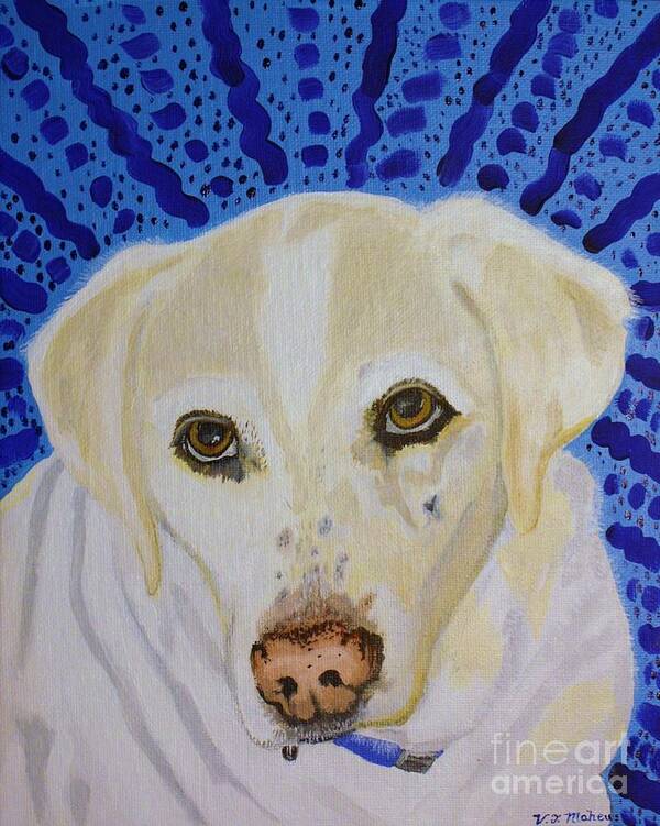 Dog Poster featuring the painting Spunky by Vicki Maheu